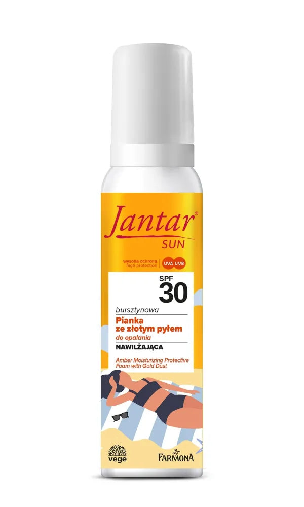 FARMONA Jantar Sun Amber įdegio putos su auksiniais dulkėmis SPF30 - drėkinančios 150ml - Kosmetika