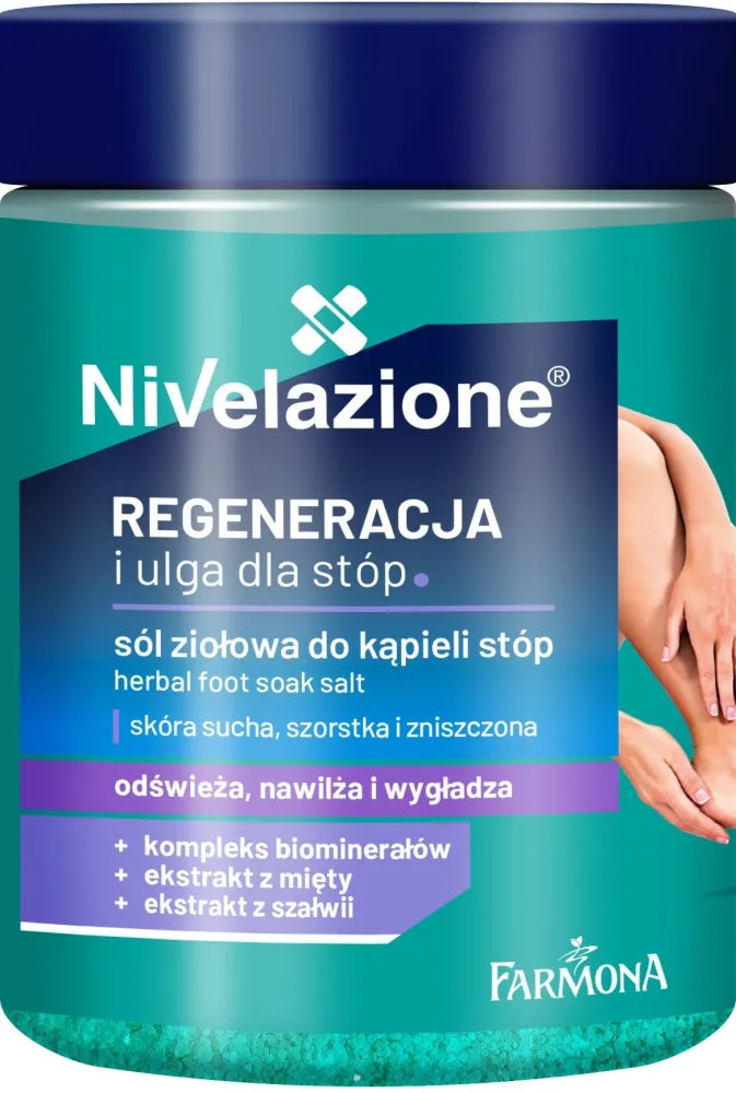 FARMONA Nivelazione Herbal foot bath salt - regeneration and relief for feet 600 g - Kosmetika