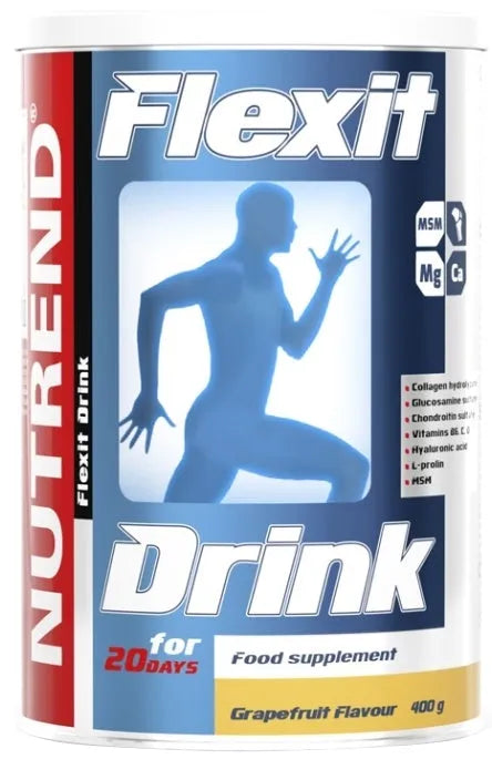 Flexit Drink Strawberry - 400g - Nutrend - Sporto papildai