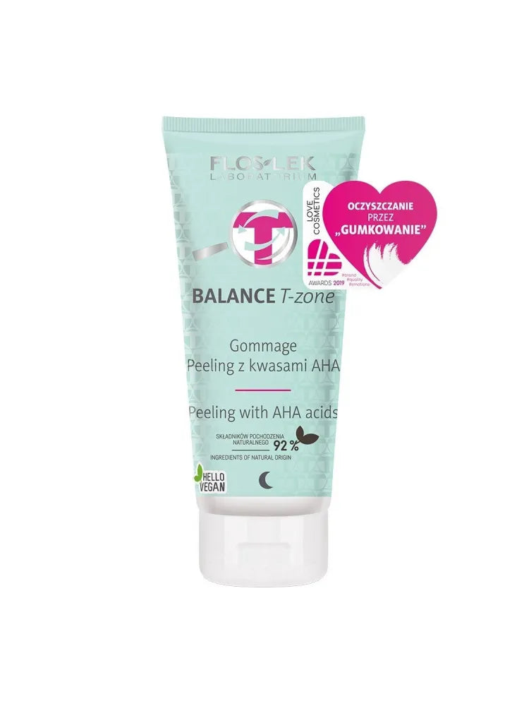 Floslek Balance T-Zone Gommage Peeling su AHA rūgštimis mišriai odai 125ml - Kosmetika