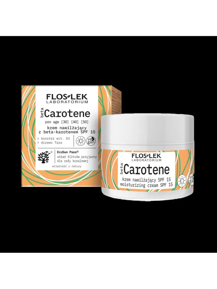 Floslek Beta Carotene Drėkinamasis Kremas su beta-karotenu SPF15 dienai 50ml - Kosmetika