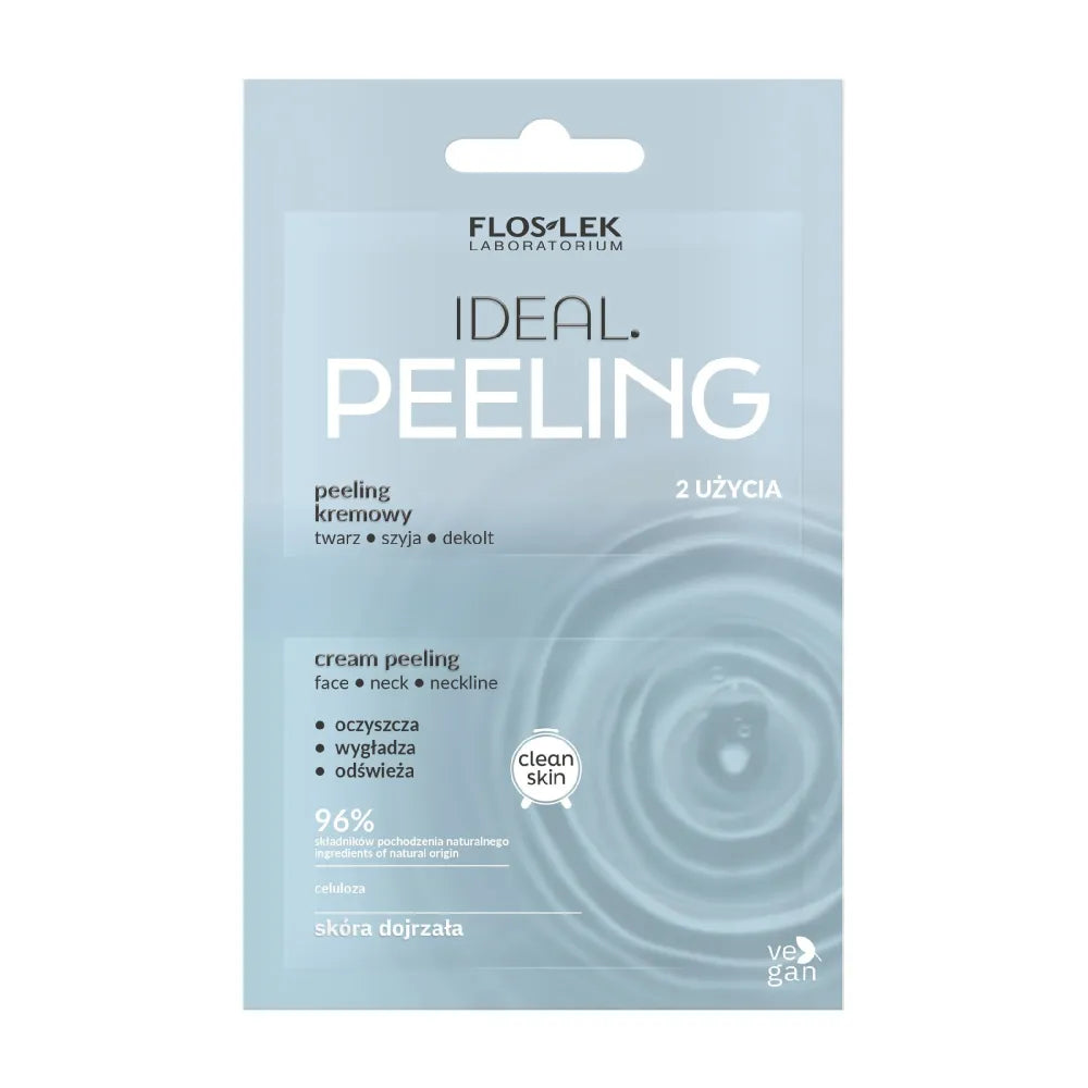 FLOSLEK Clean Skin Peeling kreminis Idealiai tinka veidui kaklui ir dekoltė - subrendusiai odai 2x4ml - Kosmetika