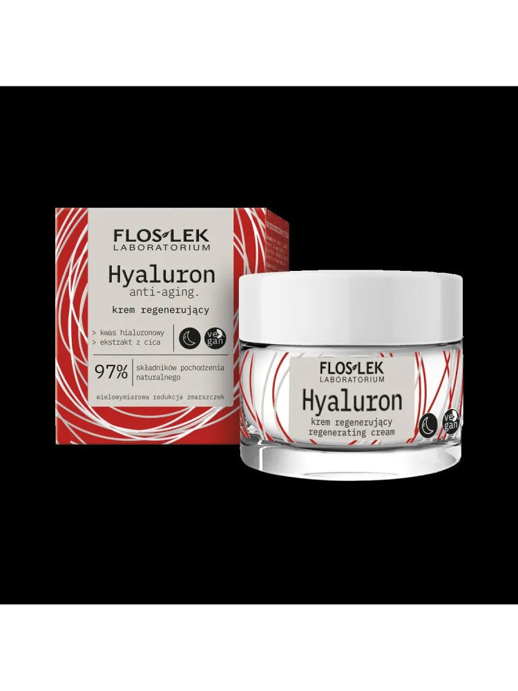 Floslek Hyaluron Regeneruojantis Naktinis Kremas 50ml - Kosmetika