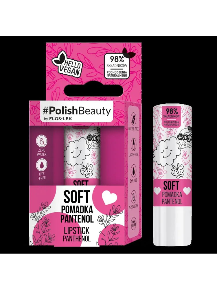 Floslek Lip Care Vege Apsauginė lūpų dažai su Panthenol - Soft 1 vnt - Kosmetika