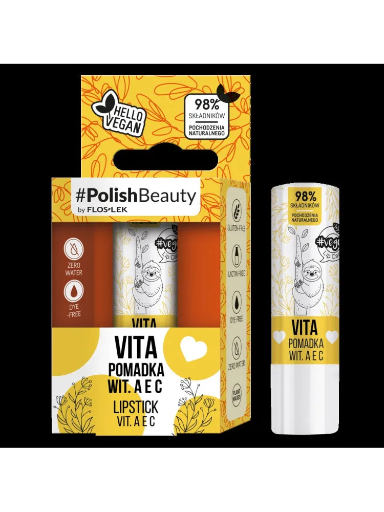 Floslek Lip Care Vege Apsauginė lūpų dažai su vitaminais A E ir C - Vita 1 vnt. - Kosmetika