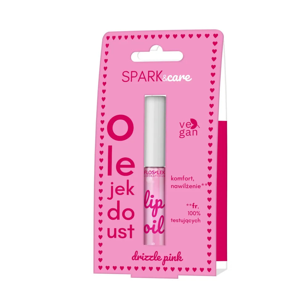 FLOSLEK Lip Oil Drizzle Pink 5.5 g - Kosmetika