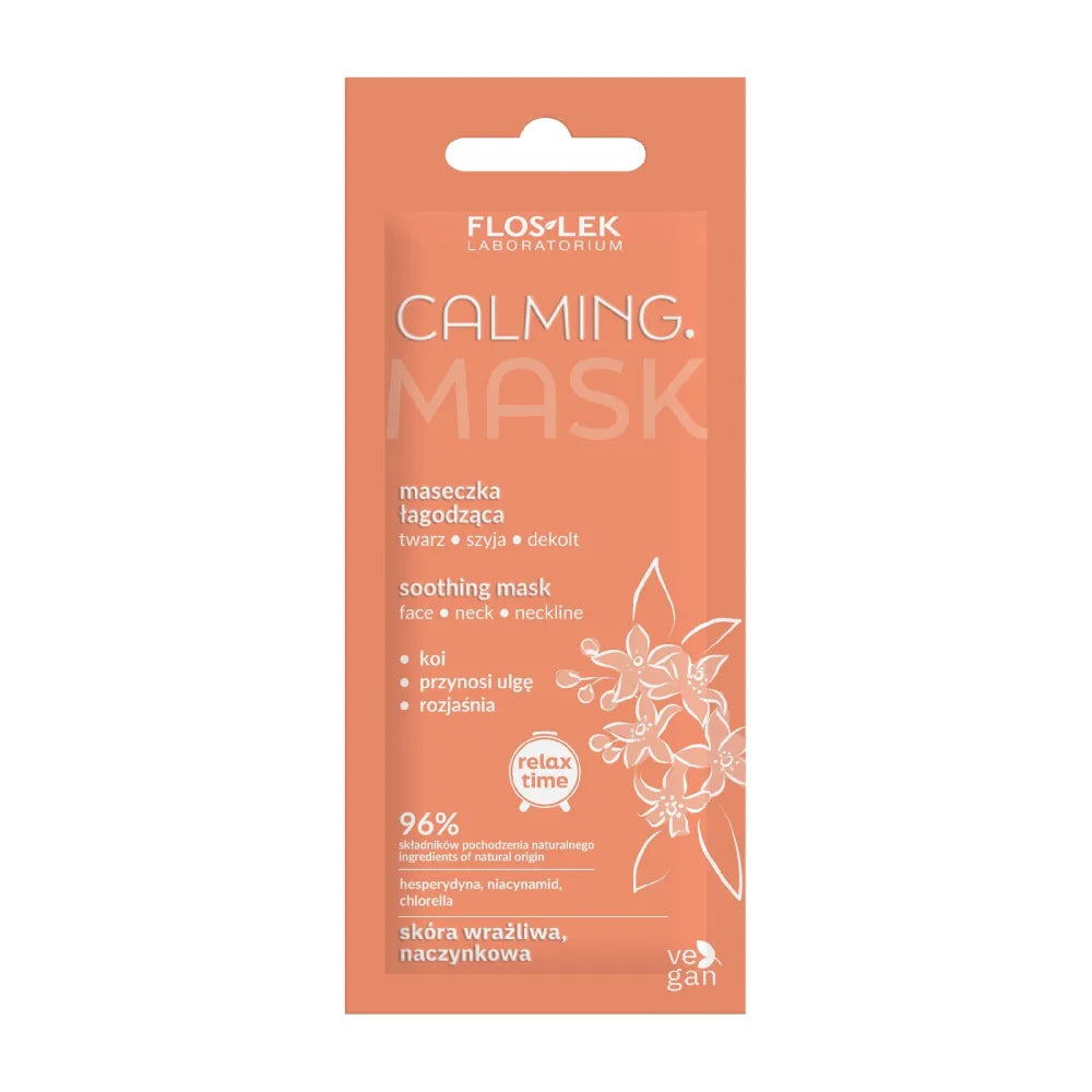 FLOSLEK Relax Time Raminanti kaukė veidui kaklui ir dekoltė 6ml - Kosmetika