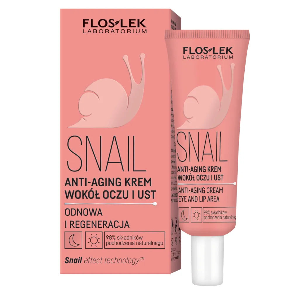 FLOSLEK Snail Cream anti-aging aplink akis ir lūpas 30 ml - Kosmetika