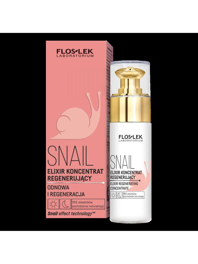 Floslek Snail Elixir - Regeneruojantis koncentratas dienai ir nakčiai 30ml - Kosmetika