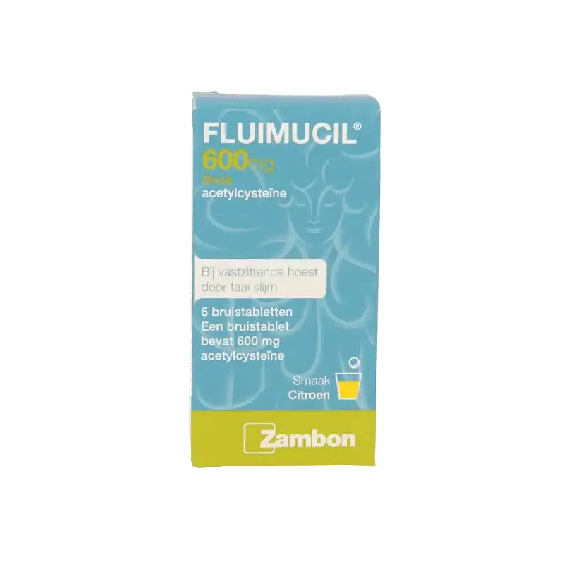 Fluimucil 600 mg - 6 Bruistabletten - Vaistai nereceptiniai