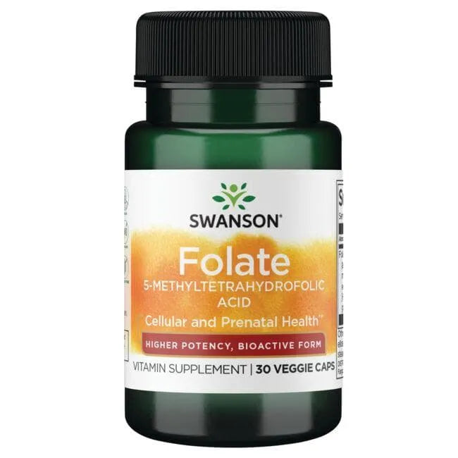 Folate 5 - Methyltetrahydrofolic Acid - 680 mcg - N30 - Folio rūgštis - Swanson - Papildai
