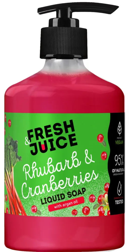 FRESH JUICE Liquid Rhubarb and Cranberry Soap 460 ml - Higiena