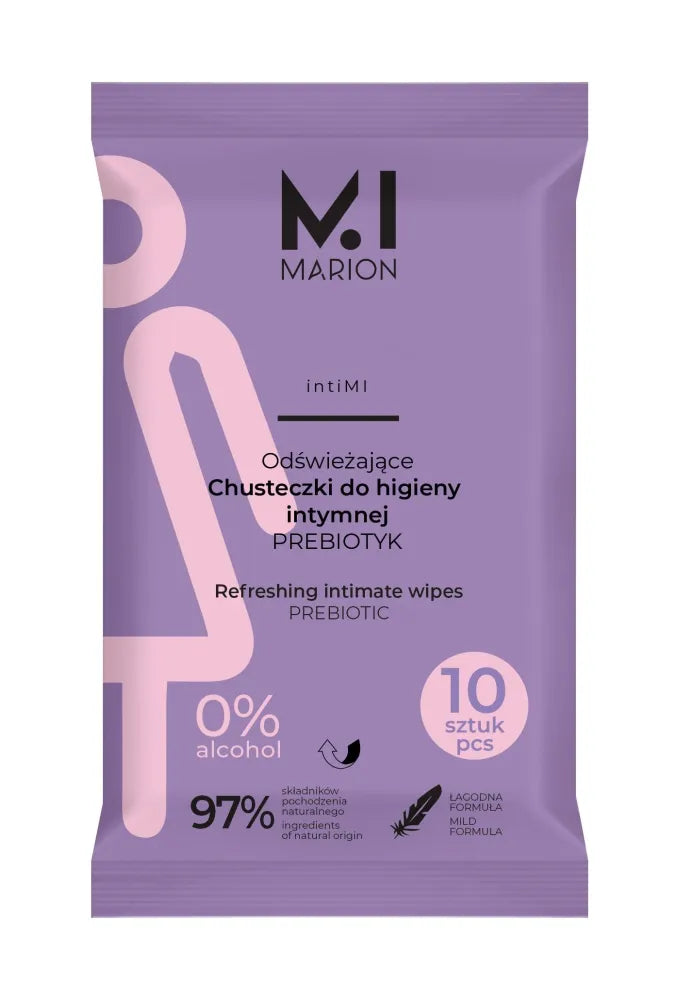Gaivinančios PREBIOTIC intymios higienos servetėlės 1 pakuotė = 10 vnt. - Kosmetika
