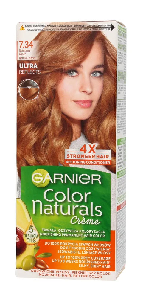 Garnier Color Naturals Dažymo kremas Nr. 7.34 Natūralus varis 1 vnt - Kosmetika
