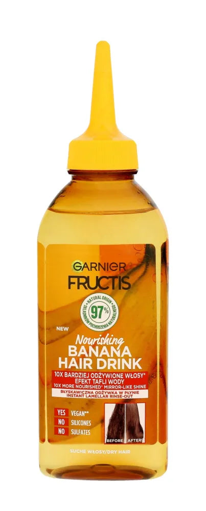 Garnier Hair Drink Instant Lamellar Liquid Conditioner for Dry - Banana 200ml - Kosmetika