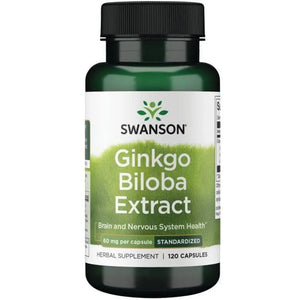 Ginkgo Biloba Extract - 60 mg - N120 - Swanson - Papildai
