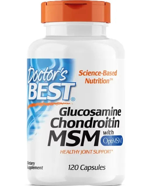 Glucosamine Chondroitin MSM with OptiMSM - 120 caps - Doctor’s Best - Papildai