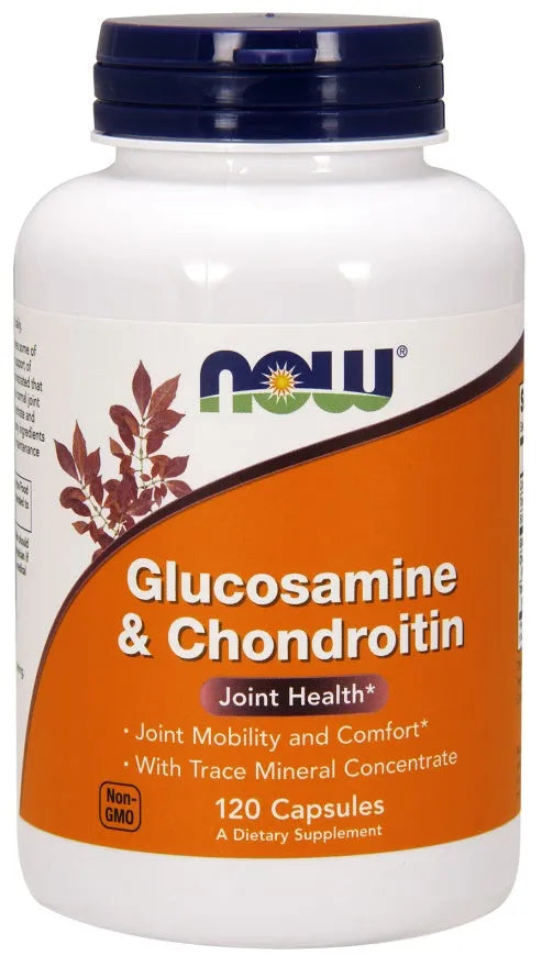 Glucosamine & Chondroitin with Trace Mineral Concentrate - 120 caps - NOW Foods - Papildai