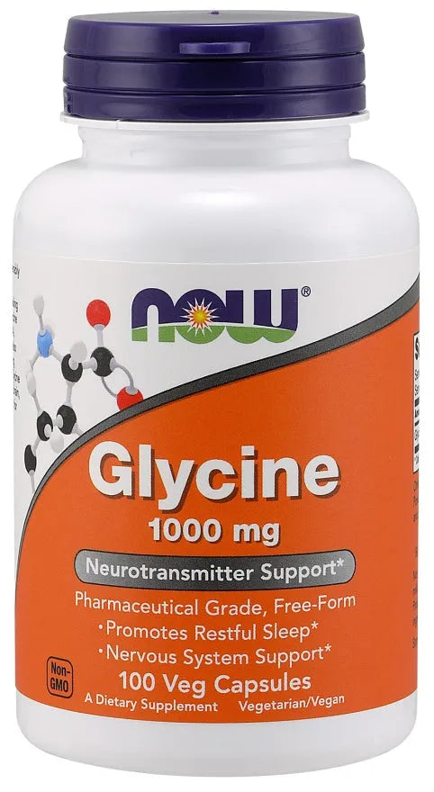 Glycine 1000mg - 100 vcaps - NOW Foods - Papildai