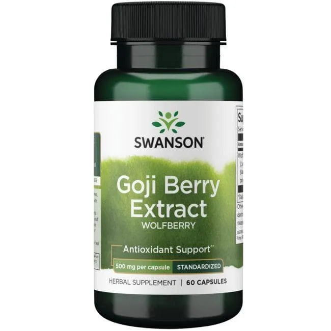 Goji Berry Extract Wolfberry - 500 mg - N60 - Swanson - Papildai