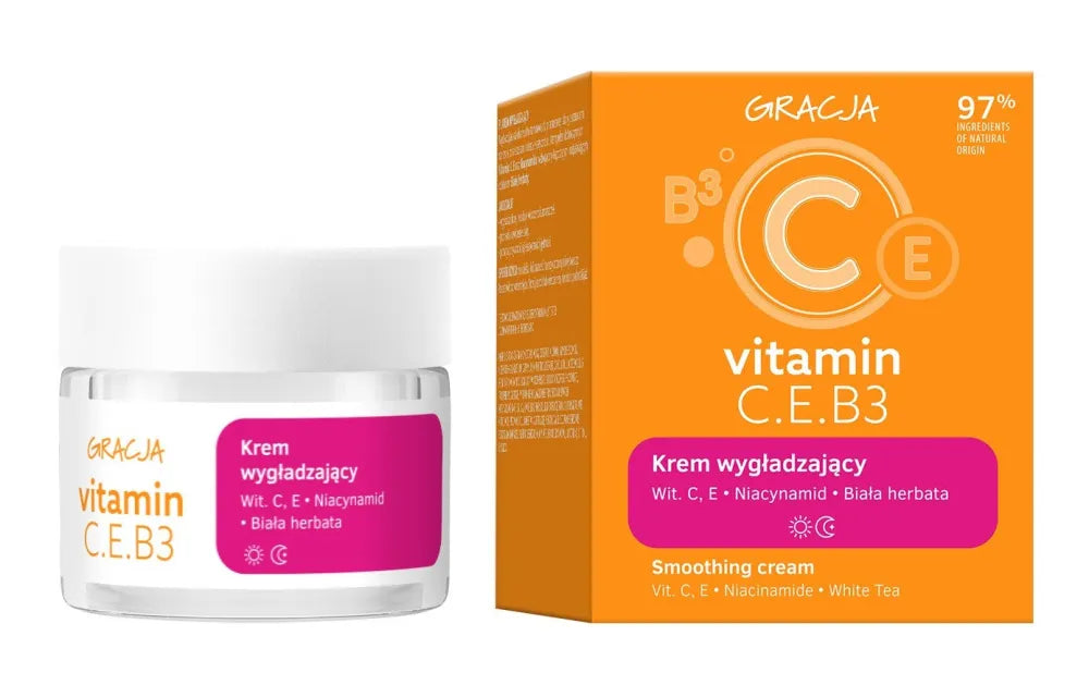 GRACJA Vitamin C.E.B3 Smoothing Cream 50 ml Drėkinamasis kremas su vitaminu C E ir B3 - Kosmetika