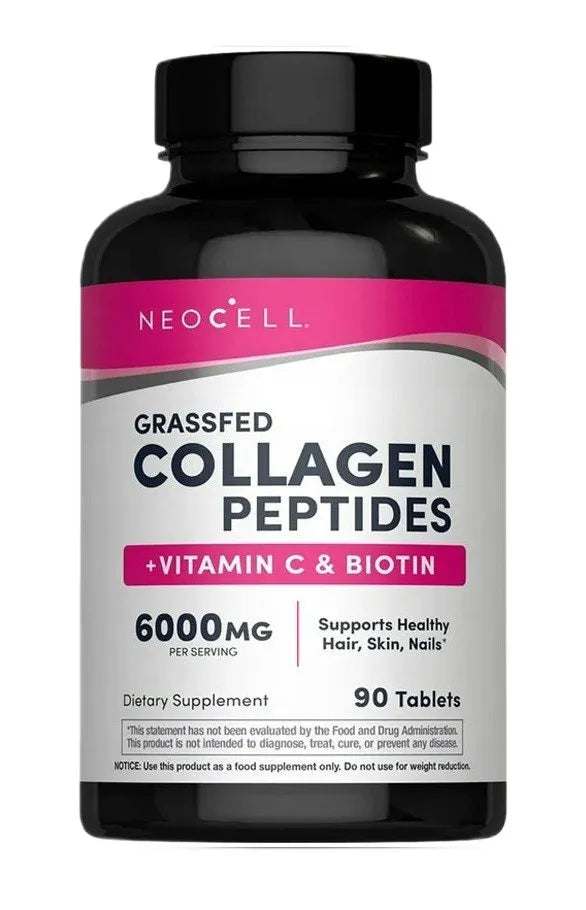 Grassfed Collagen Peptides + Vitamin C & Biotin - 90 tablets - NeoCell - Papildai