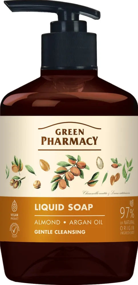 GREEN PHARMACY Almond + Argan Oil Liquid Soap 460 ml - Higiena