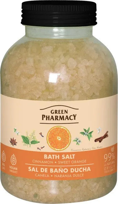 GREEN PHARMACY Cinnamon + Orange vonios druska 1000 g - Kosmetika