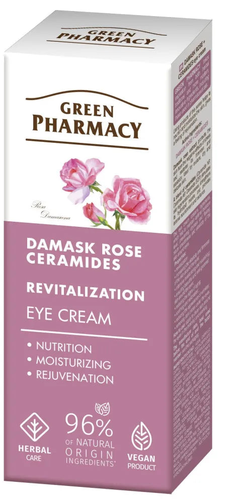 GREEN PHARMACY Damask Rose + Ceramides Revitalizing Eye Cream 15 ml - Kosmetika