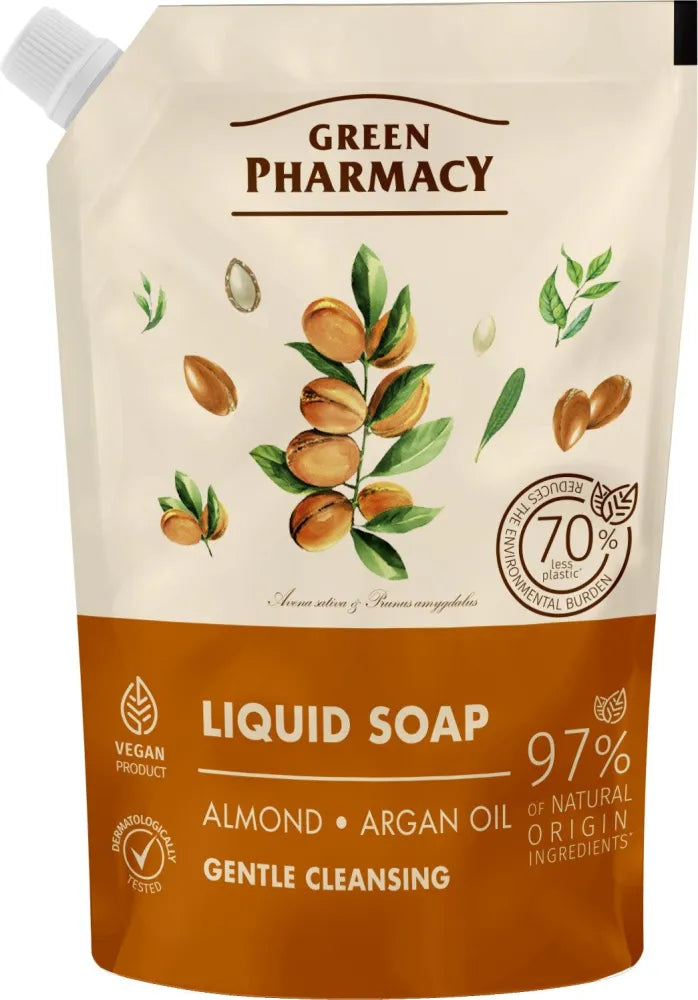 GREEN PHARMACY Liquid Soap Almonds + Organ Oil 460 ml - reserve - Higiena