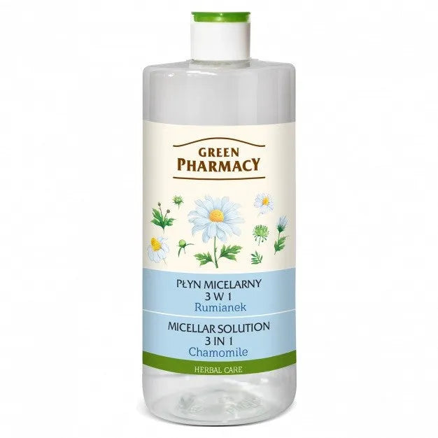 Green Pharmacy Micellar Liquid 3in1 su ramunėlių ekstraktu 500ml - Kosmetika