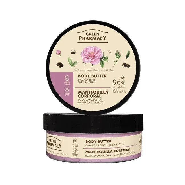 GREEN PHARMACY Multi Body Butter Damask Rose ir SHEA KREMAS 200 ml - Kosmetika
