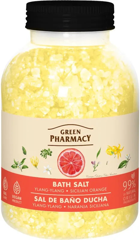 GREEN PHARMACY Ylang-ylang and Sicilian orange bath salt 1000 g - Kosmetika