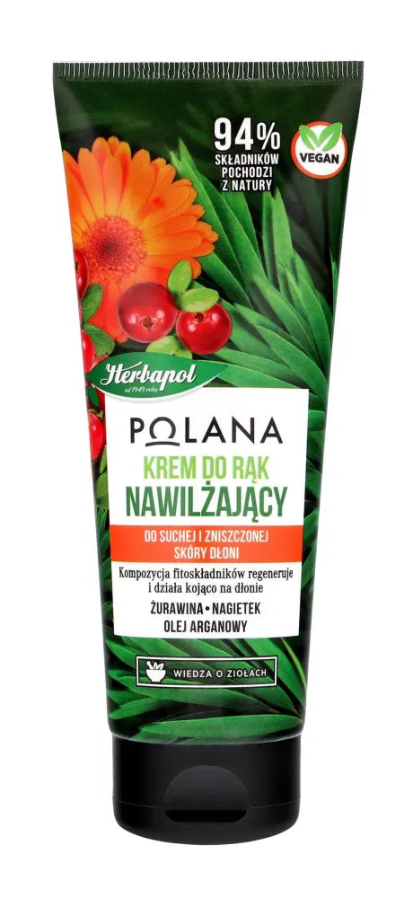 HERBAPOL Polana Drėkinantis rankų kremas - Spanguolė & Medetka Arganų aliejus 75ml - Kosmetika