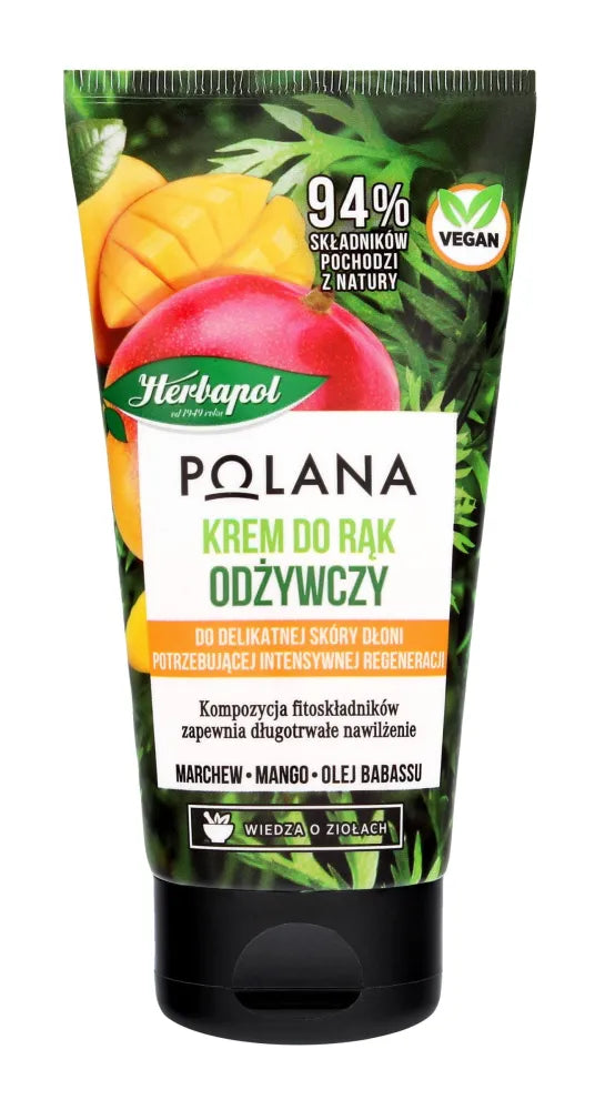 HERBAPOL Polana Maitinantis rankų kremas - Morkų & Mangų Babassu aliejus 50ml - Kosmetika