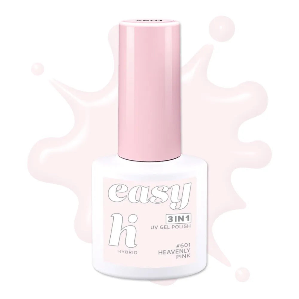 HI HYBRID Easy 3-in-1 Varnish No. 601 Heavenly Pink 5 ml - Kosmetika