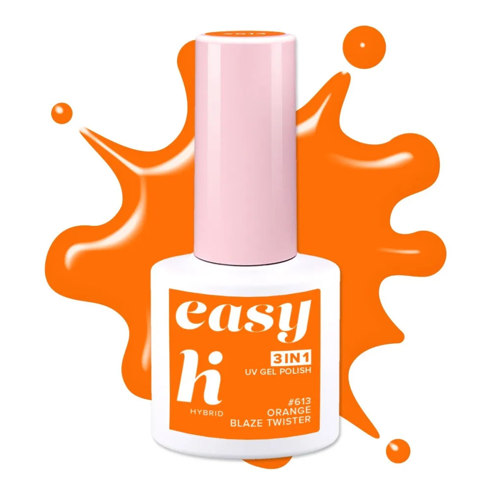 HI HYBRID Easy 3-in-1 Varnish No. 613 Orange Blaze Twister 5 ml - Kosmetika