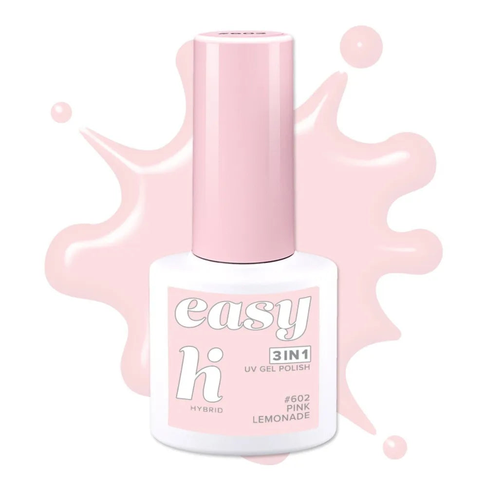 HI HYBRID Easy 3in1 Varnish no. 602 Pink Lemonad 5 ml - Kosmetika