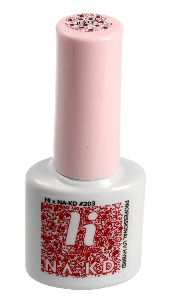 Hi Hybrid Lacquer #203 Raudoni Elementai 5ml - Kosmetika
