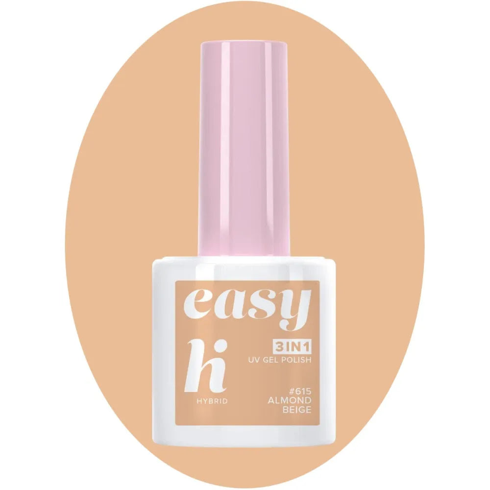 Hi Hybrid Lacquer Easy 3in1 #615 Migdolų Bežinė 5ml - Kosmetika