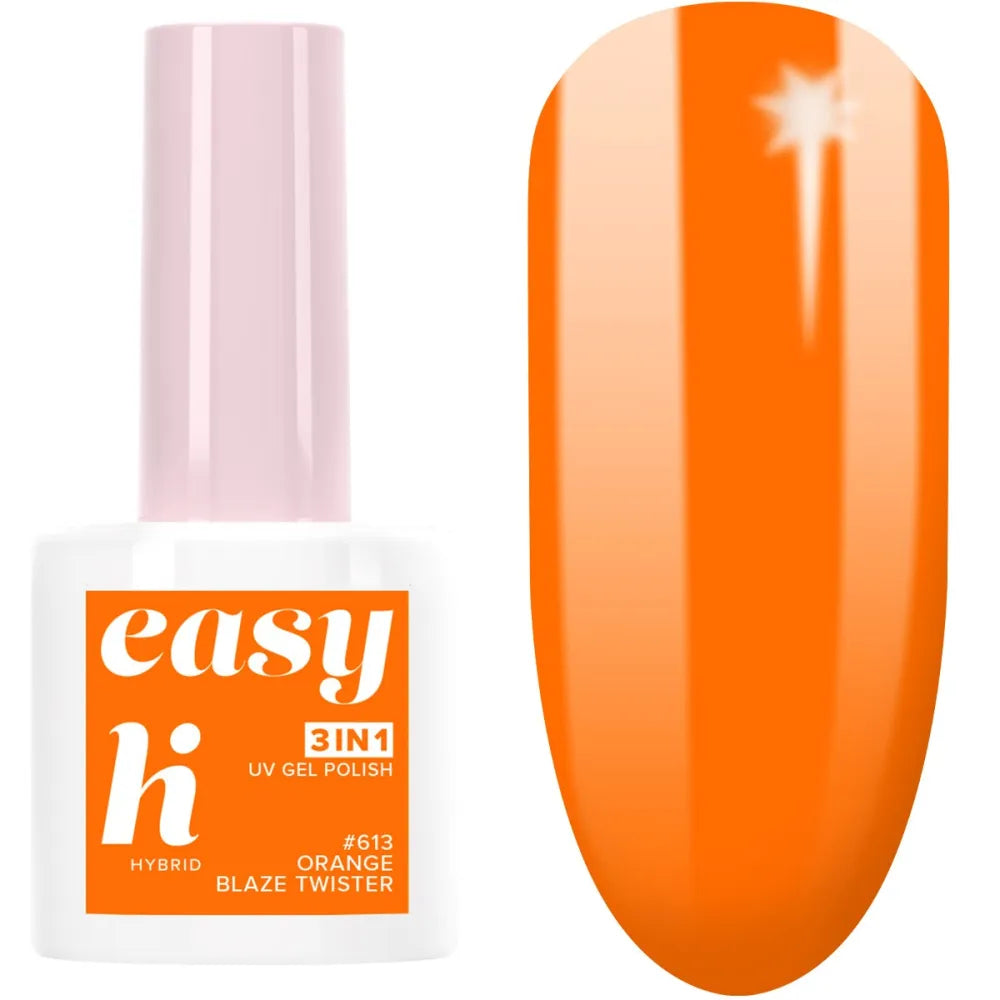 Hi Hybrid Lacquer Easy 3in1 Lunapark #613 Oranžinė Blaze Twister 5ml - Kosmetika