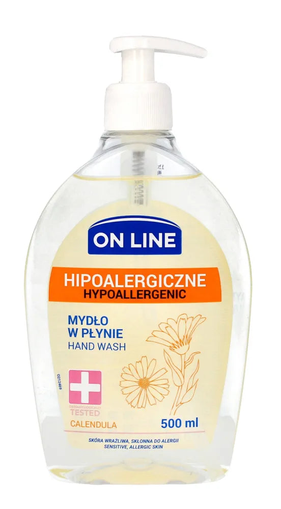 Hipoalerginis kalendulų muilas On Line dozatoriuje 500ml - Kosmetika