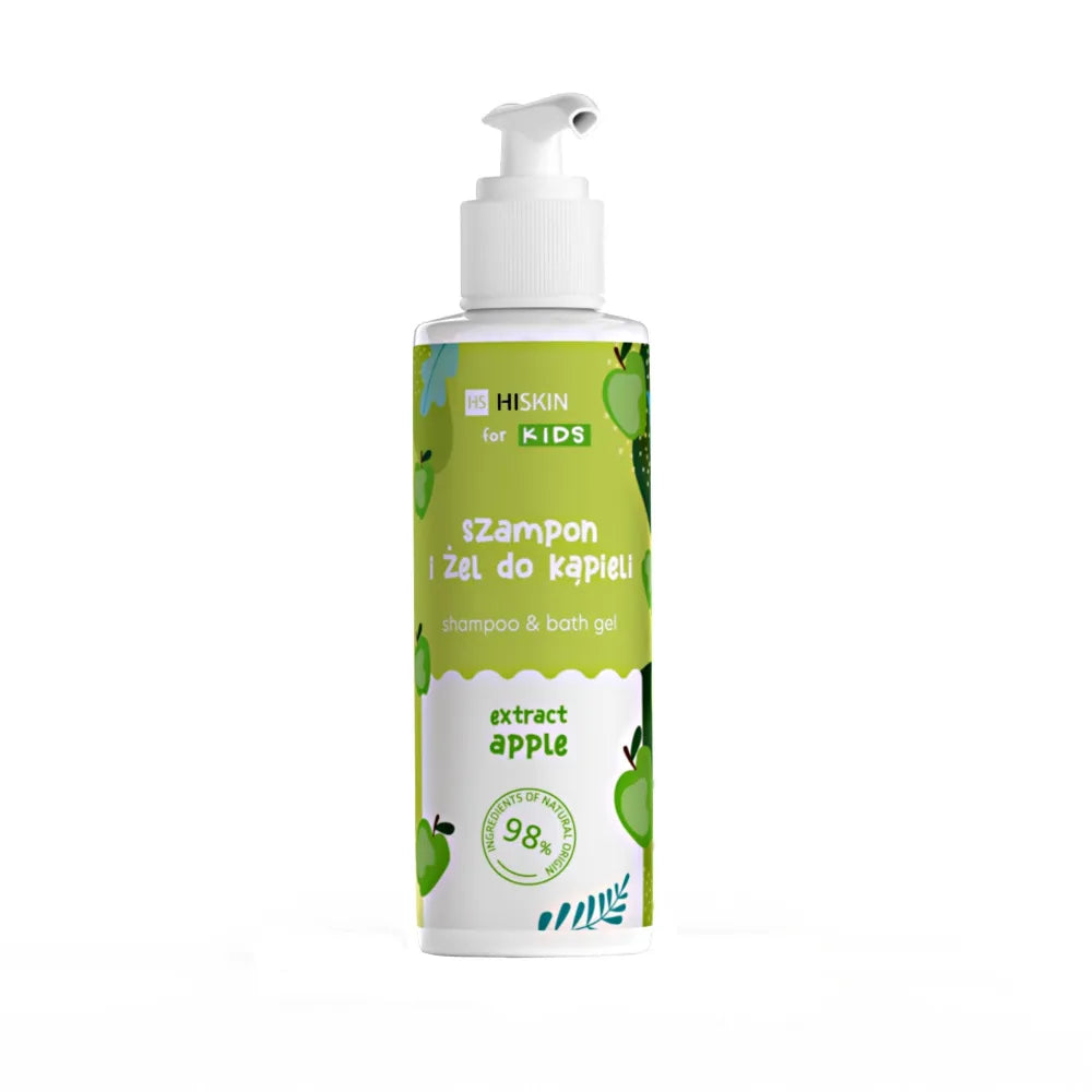 HISKIN for Kids 2-in-1 šampūnas ir vonios gelis - obuolių ekstraktas 280 ml - Kosmetika