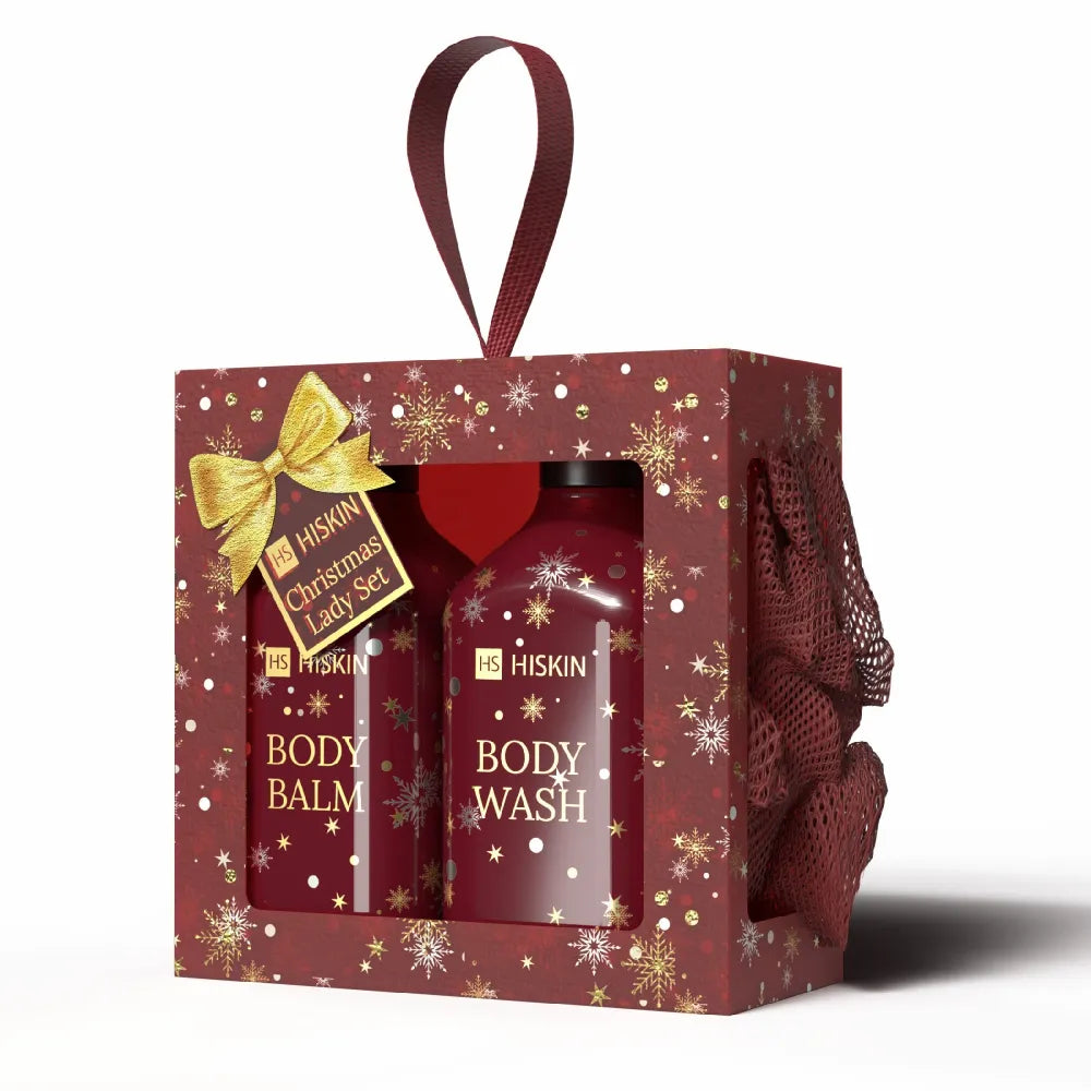 HISKIN Gift set for women Body lotion + wash + washcloth - Kosmetika