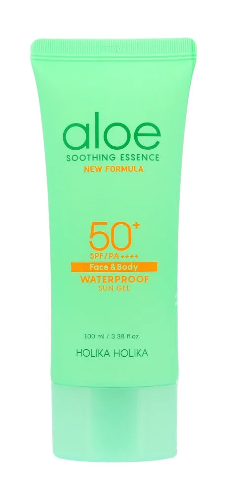 Holika Aloe Soothing Essence Vandeniui Atsparus Saulės Gelis SPF50+ 100ml - Kosmetika