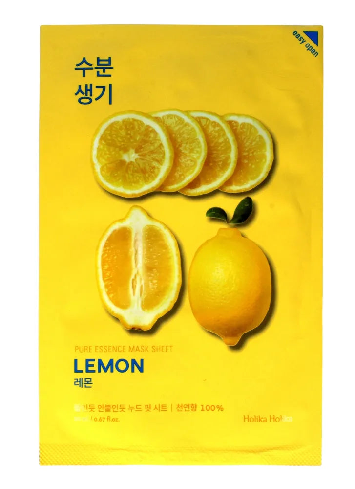 Holika Pure Essence Mask Sheet-Lemon 1 vnt. - Kosmetika