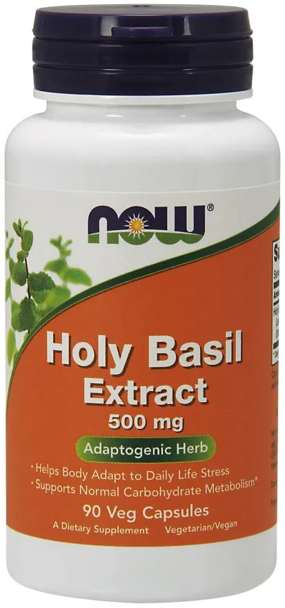 Holy Basil Extract 500mg - 90 vcaps - NOW Foods - Papildai