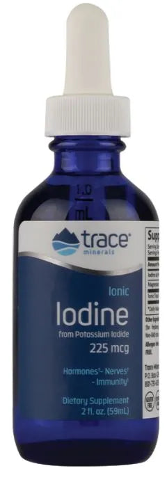 Ionic Iodine 225mcg - 59 ml - Trace Minerals - Papildai