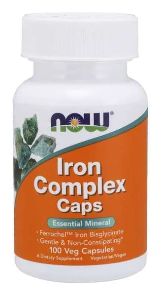 Iron Complex Caps - 100 vcaps - NOW Foods - Papildai
