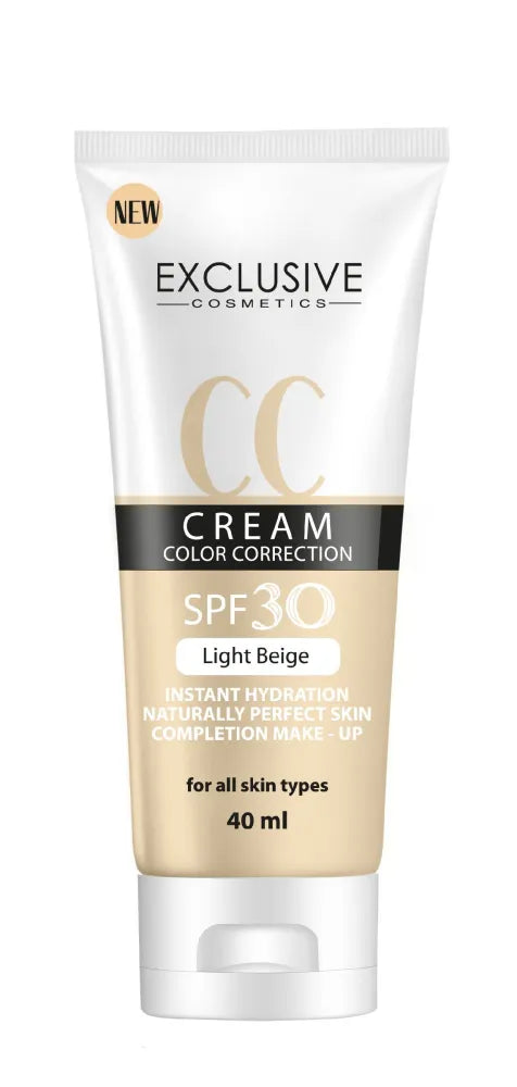 Išskirtinis CC kremas spalvų korekcijai SPF 30 Šviesiai smėlinis 40 ml - Kosmetika